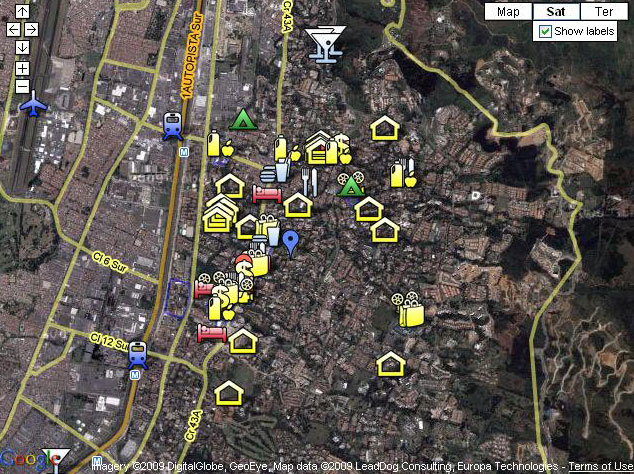 map of Medellin apartments